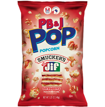 PB&J Pop - Popcorn Smuckers & Jif Strawberry 149g